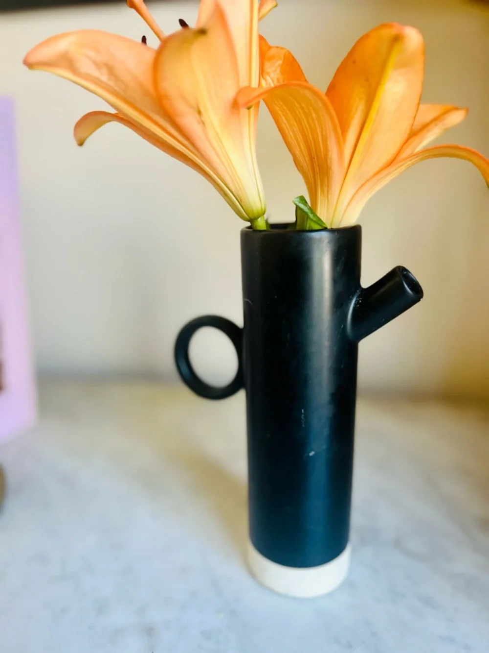 Crate & Barrel Minimalist Mid Century Modern Ceramic Japandi Scandinavian Vase